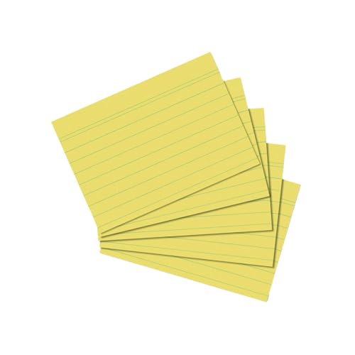 herlitz Karteikarten A7 10,6 x 7,5 cm, liniert, gelb, 100... - Maison & Cuisine en promo à 2.19€