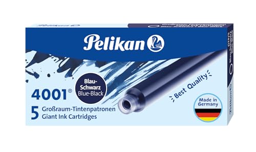 Pelikan Großraum-Tintenpatronen 4001 Tinte Blau-Schwarz, 5... - Fournitures Bureau Amazon Allemagne à 1.56€