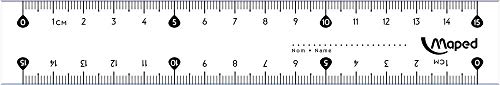 MAPED 146507 Essentials Regla 15 cm, doble graduación - Fournitures Bureau Amazon Espagne à 0.69€