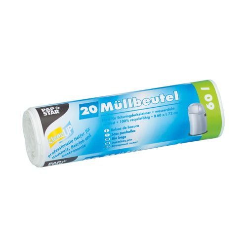 PAPSTAR 12334 Müllbeutel, 60 Liter, HDPE-Folie weiß - Maison & Cuisine Amazon Allemagne à 1.18€