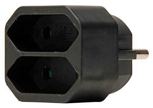 Kopp Euro Adapter 2-Fach, 1 Stück, schwarz, 174105004 - High-Tech & Électronique Amazon Allemagne à 0.98€