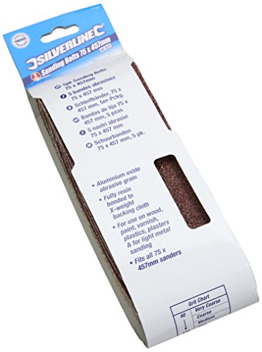 Silverline Tools 171121 - Bandas de lija 75 x 457 mm, 5... - Bricolage & Outils Amazon Espagne à 4.69€