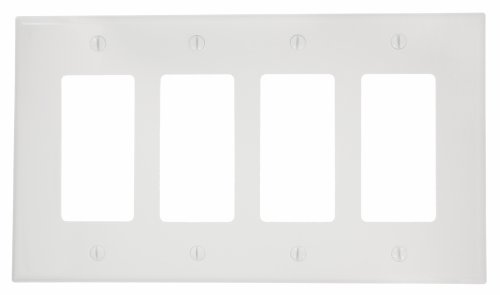 Leviton PJ264-W Decora Wandplatte, 4-fach, Weiß - Réduction -79% à 9.12€