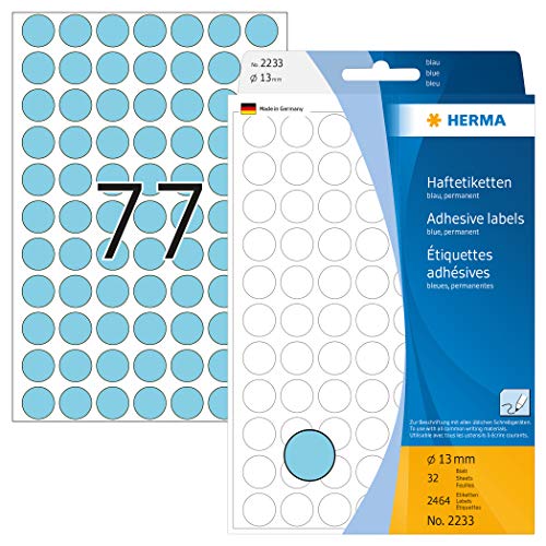 Herma 2233 Étiquettes universelles diamètre 13 mm 2464... - Sports & Fitness en promo à 5.69€