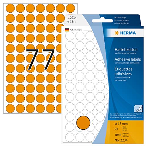 Herma 2234 Étiquettes universelles diamètre 13 mm 1848... - Fournitures Bureau Amazon France à 4.90€