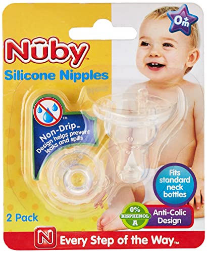 Nûby Lot 2 Tétines Silicone + Biberons - Col Standard - 4... - Baby & Nursery Amazon France à 4.35€