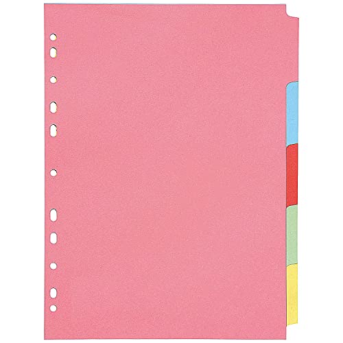 Q-Connect Subject Divider A4 Multi-Punched 5-part - Amazon Allemagne à 5.36€
