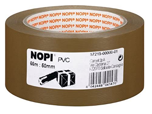 Nopi 57215, Nastro adesivo in PVC, 66mm x 50 m, Marrone - Amazon Italy à 5.84€