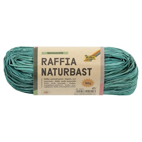 folia 9054 - Raffia Naturbast smaragdgrün, 1 Bündel mit 50... - Maison & Cuisine Amazon Allemagne à 3.99€