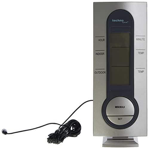 techno line WS 7033 Stazione Meteo, Argento/Blu - Amazon Italy à 14.99€