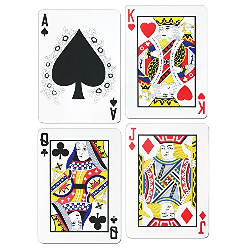 Beistle - 4 Cartes à Jouer Géantes 44 cm x 31,5 cm - Jouets & Jeux Amazon France à 14.29€