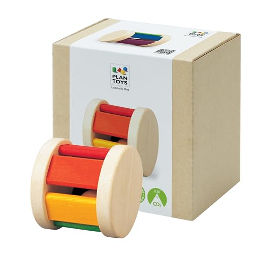 PlanToys Hochet Bébé - Rouleau Arc-en-Ciel - Hochet en Bois... en promo à 11,20€ (-39%) sur Amazon FR