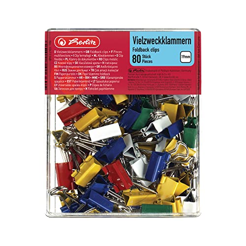 Herlitz 19mm Fold Back Clips (80 Pieces) - Maison & Cuisine Amazon Italie à 6.98€