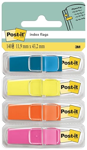Post-it Index Flags, Small, 4 Dispensers, 11.9 mm x 43.2... - Home & Kitchen Amazon UK à 4.20€