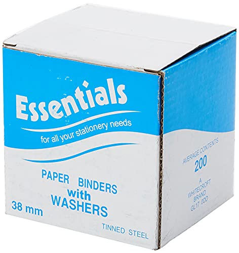 Whitecroft Paper Binders Tinned Steel with Washers 38mm Ref... - Bricolage & Outils en promo à 8.67€