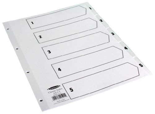 Concord Classic Index Mylar-reinforced Punched 4 Holes 1-5... - Fournitures Bureau Amazon Royaume-Uni à 1.27€