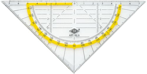 WEDO Geodreieck 16 cm – transparentes Zeichenwerkzeug mit... - High-Tech & Électronique en promo à 1.95€