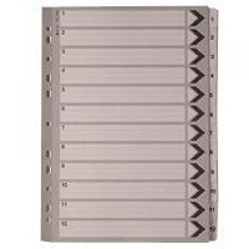 Whitebox A4 1-12 Mylar Index - White - Fournitures Bureau en promo à 1.75€