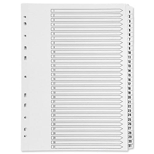 Q-Connect Indexes - Separadores de índice (1-31), blanco - Toys & Games Amazon Spain à 4.92€