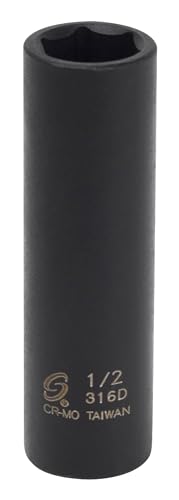 Sunex 316d 3/8-Inch Drive 1/2-Inch Deep Impact Socket - Home & Kitchen Amazon UK à 5.54€