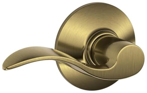 Schlage F10ACC609 Accent Passage Lever, Antique Brass - Home & Kitchen Amazon UK à 8.85€