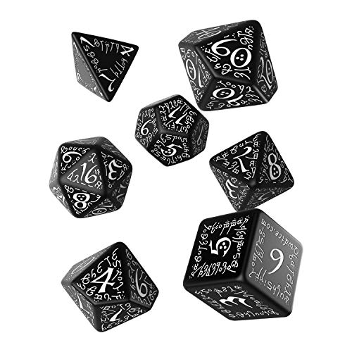 Q Workshop Elvish Black & White Rpg Ornamented Dice Set 7... - DIY & Tools Amazon Italy à 8.99€