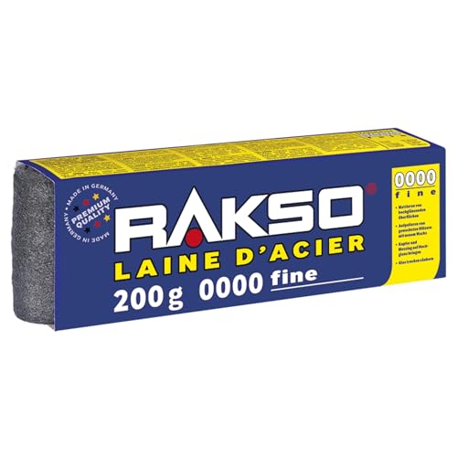 RAKSO Laine d'acier extrafine 0000, 200g, 1 Banderole... en promo à 9€ (-39%) sur Amazon FR
