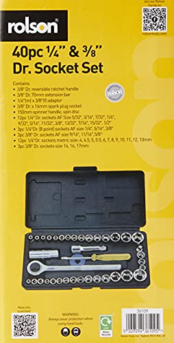 Rolson 36109 Steckschlüsselgarnitur 40-teilig - DIY & Tools Amazon Germany à 11.28€