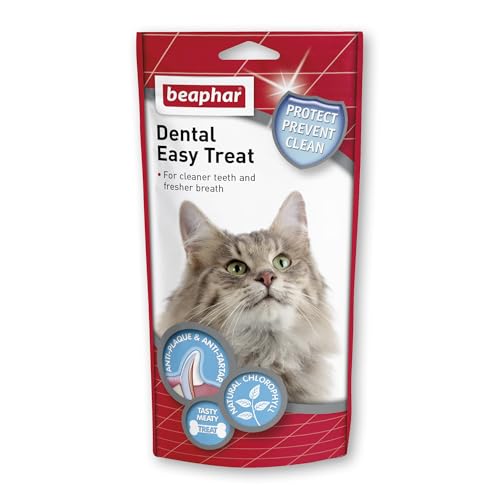 Beaphar - Dental Easy Treats for Cats - For Cleaner Teeth &... - Animalerie Amazon Royaume-Uni à 1.95€