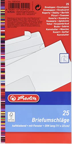 Herlitz 10836344 Lot de 25 Enveloppes d'expédition Blanc - Maison & Cuisine Amazon France à 5.60€