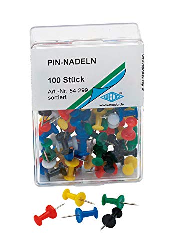 Wedo 054299 - Pack de 100 agujas para tablero, multicolor - Maison & Cuisine en promo à 2.60€