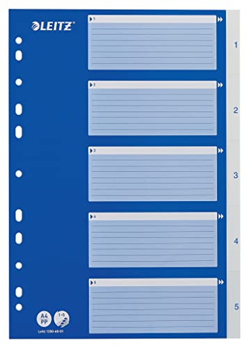 Leitz Register für A4, Deckblatt aus Karton und 5... - Fournitures Bureau Amazon Allemagne à 1.00€