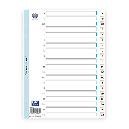 ELBA Strong-Line Plastic Index Alphabet, A-Z 1 - Fournitures Bureau Amazon Royaume-Uni à 15.83€