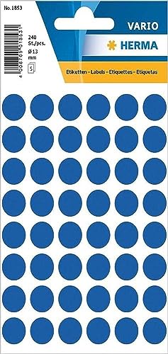 HERMA - Etiquettes universelles diamètre 12mm bleu foncé... - Sports & Fitness Amazon Espagne à 3.91€