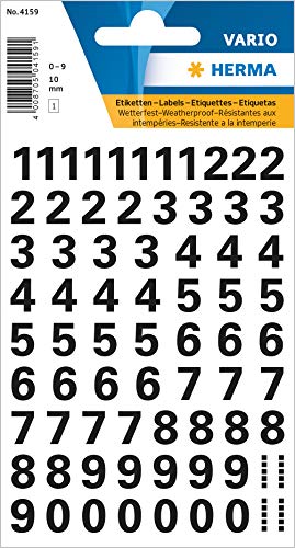 HERMA Numbers Stickers Black 0-9, 71 Pieces, Font Size 10... - Amazon Royaume-Uni à 3.69€