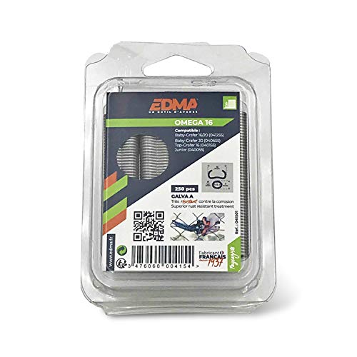 Agrafe Omega 16 Galva A – Lot de 250 Pièces – Fixation... - Garden & Outdoor Amazon France à 16.08€