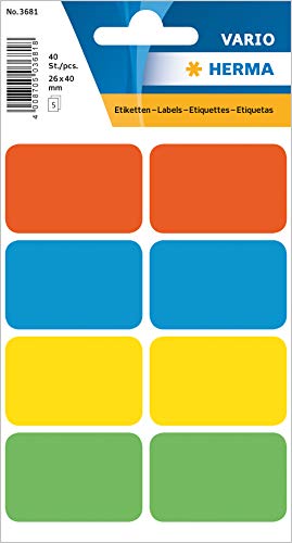 HERMA Multi-purpose labels 26x40 mm colours assorted 40... - High-Tech & Électronique Amazon Espagne à 3.99€