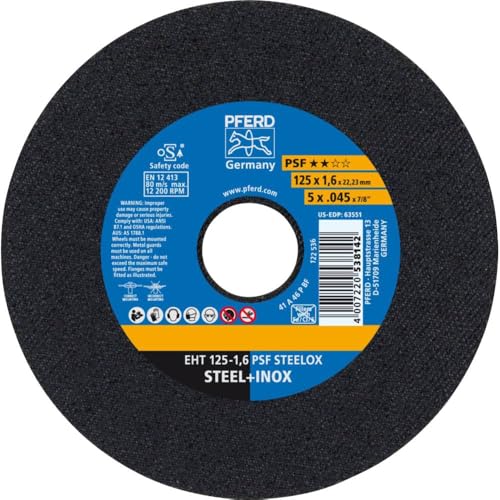 PFERD Trennscheibe EHT, 25 Stück | 125x1,6x22,23 mm... - Bricolage & Outils Amazon Allemagne à 9.85€