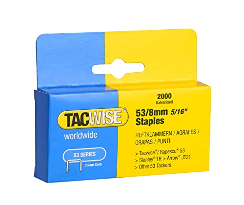 Tacwise 0335 Agrafes Galvanisées de Type 53 / 8 mm, Lot de... en promo à 4,55€ (-51%) sur Amazon FR