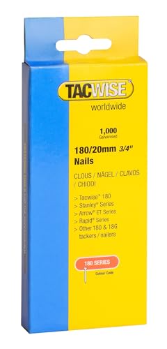 TACWISE 0360 Clavos de 180 x 20 mm (caja de 1000 unidades)... - Fournitures Bureau Amazon Espagne à 4.85€