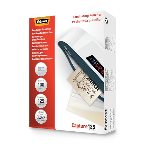 Fellowes Pochettes de plastification 125 microns 83 x 113... - Animalerie en promo à 4.99€