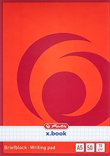 Herlitz 717538 Notizblock A5, kariert, 50 Blatt, weiß, rot - Maison & Cuisine Amazon Allemagne à 2.00€