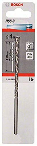Bosch Professional 1x HSS-G Metal Drill Bit (for metal, Ø 4... - Bricolage & Outils Amazon Royaume-Uni à 4.47€