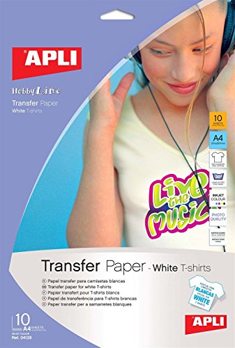 APLI 4128 Pack 10 Blätter Transfer-Papier T-shirts - Maison & Cuisine Amazon Allemagne à 11.66€
