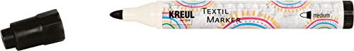 KREUL 90771 - Textil Marker medium, noir, épaisseur de... - Loisirs Créatifs Amazon France à 2.39€