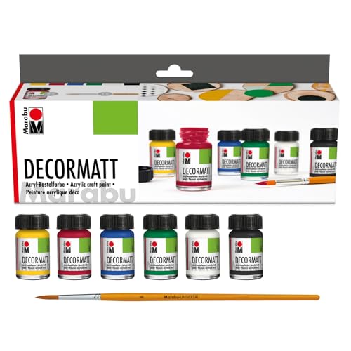 Marabu 140100087 - Decormatt, Set di colori acrilici, 6 pz.... - Loisirs Créatifs Amazon Italie à 18.00€