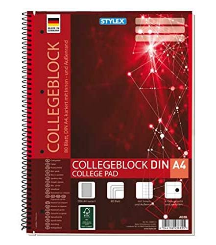 Stylex à spirale College A4 80 feuilles quadrillé - DIY & Tools Amazon France à 6.22€