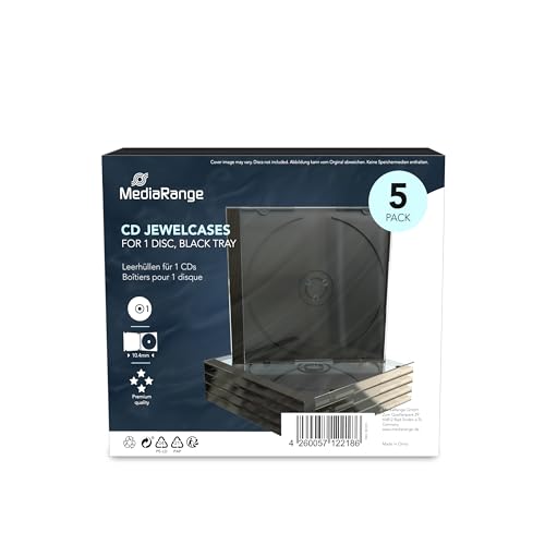 MediaRange CD Jewelcase for 1 disc, 10.4mm, Black Tray... - DIY & Tools Amazon Germany à 3.52€