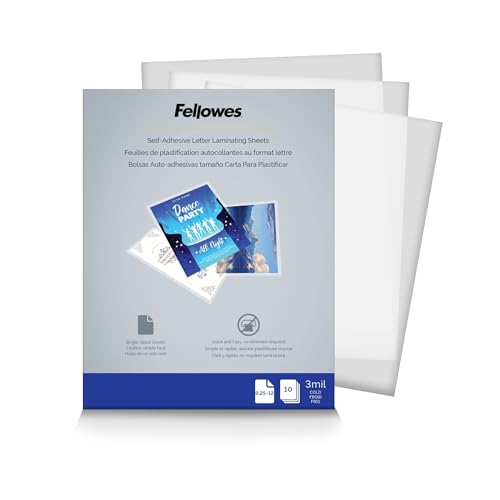 Fellowes Self Adhesive Laminating Sheets - Maison & Cuisine Amazon France à 21.08€