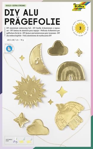 folia 521 - Papel de aluminio para repujar DIY, dorado, 3... - DIY & Tools Amazon Spain à 7.01€